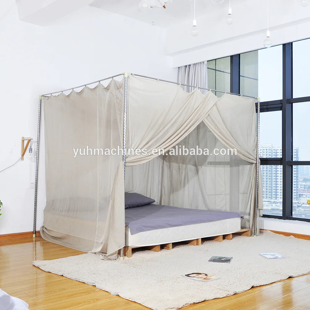 Moustiquaire de lit gris foncé anti-moustiques pour chambre