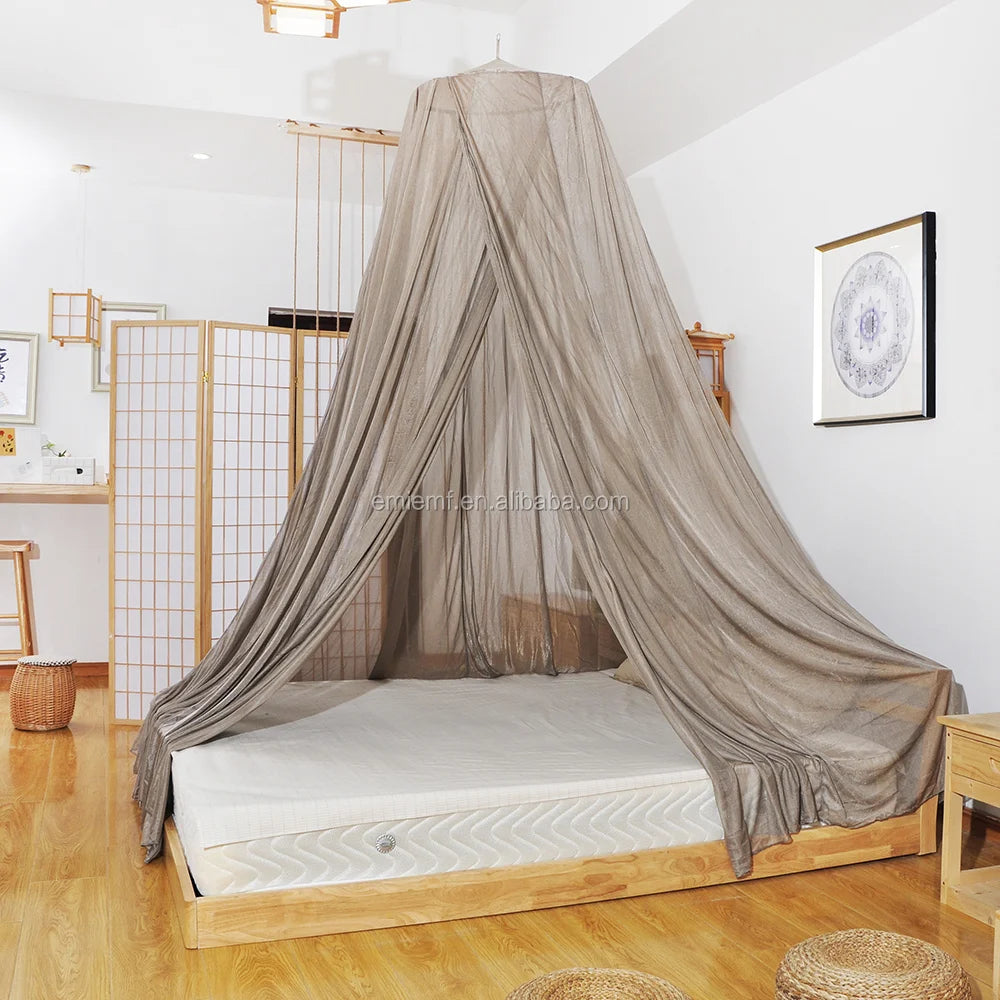 Moustiquaire de lit gris foncé anti-moustiques pour chambre