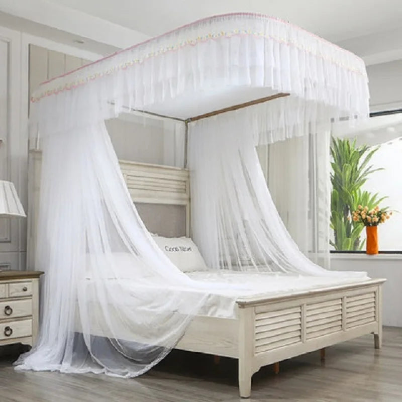 Moustiquaire de lit blanc anti-moustiques pour chambre