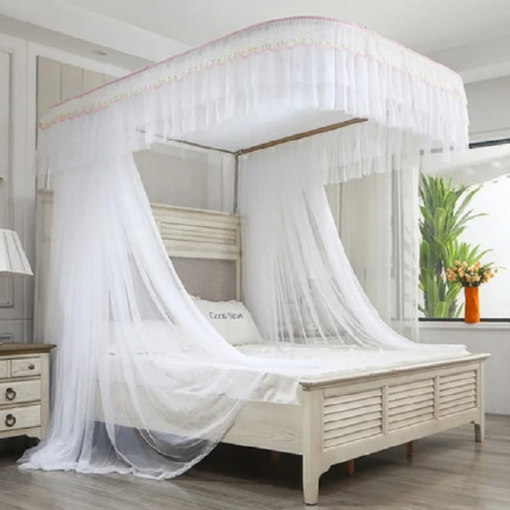 Moustiquaire de lit blanc anti-moustiques pour chambre