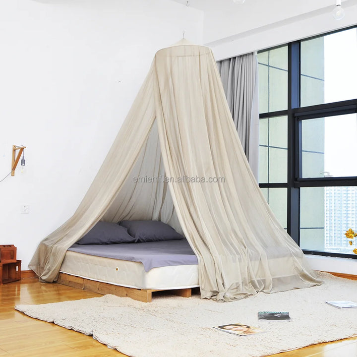 Moustiquaire de lit gris foncé anti-moustiques pour chambre
