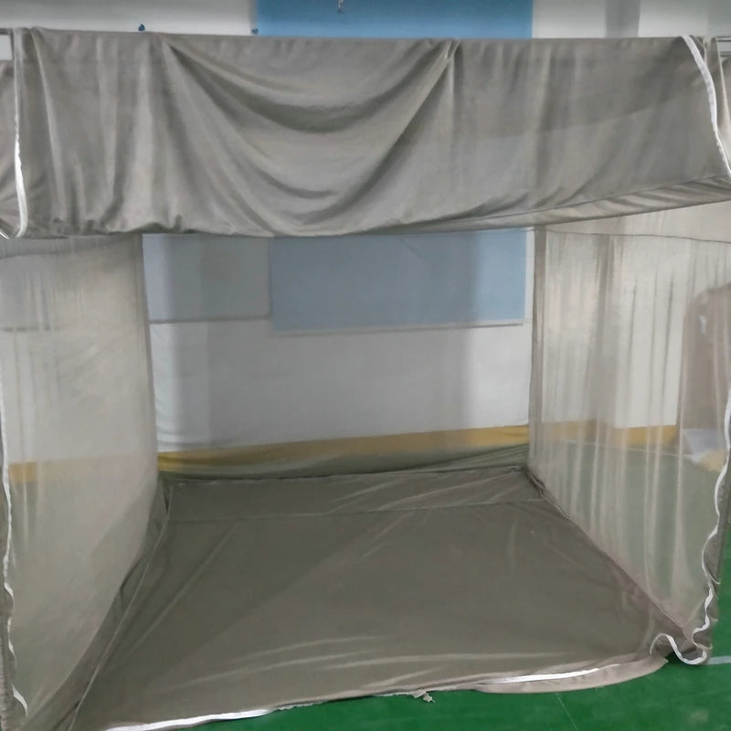 Moustiquaire de lit gris anti-moustiques pour chambre