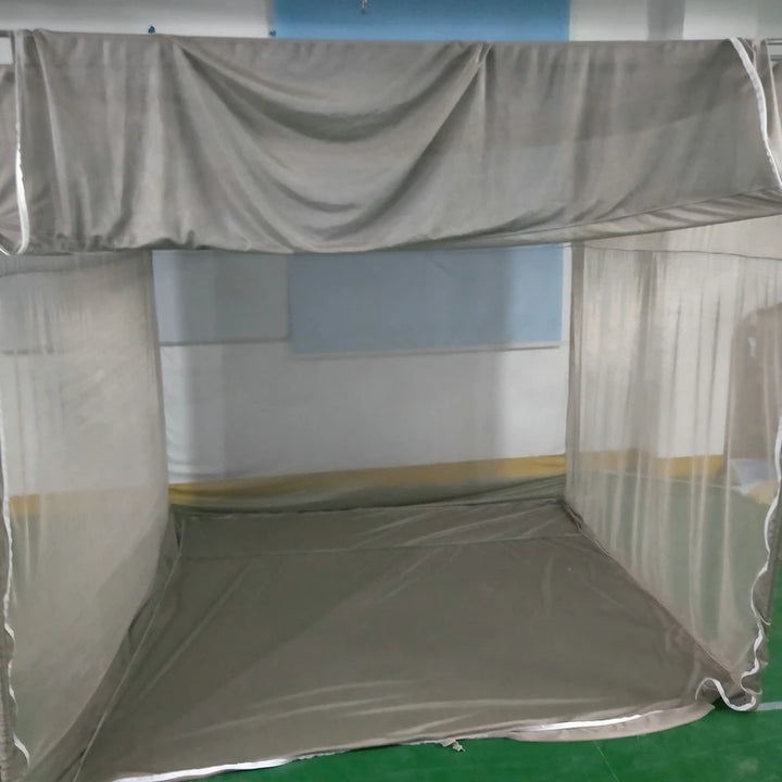 Moustiquaire de lit gris anti-moustiques pour chambre