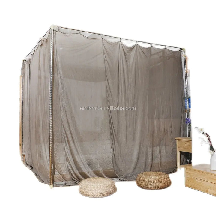 Moustiquaire de lit gris foncé anti-moustiques pour chambre