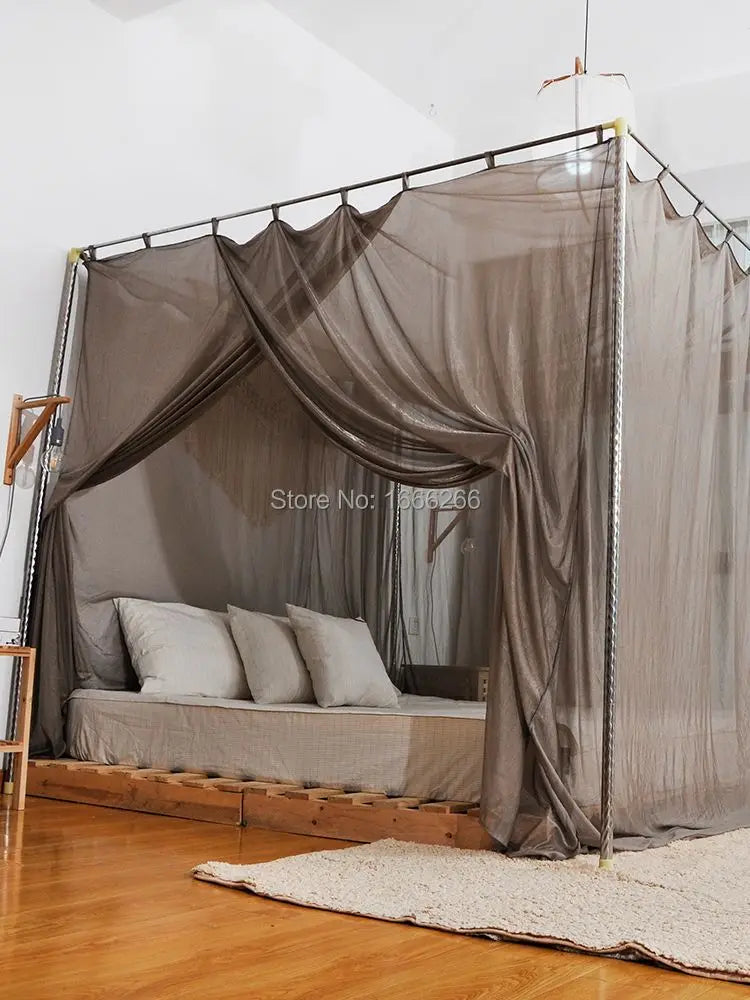 Moustiquaire de lit gris foncé anti-moustiques pour chambre