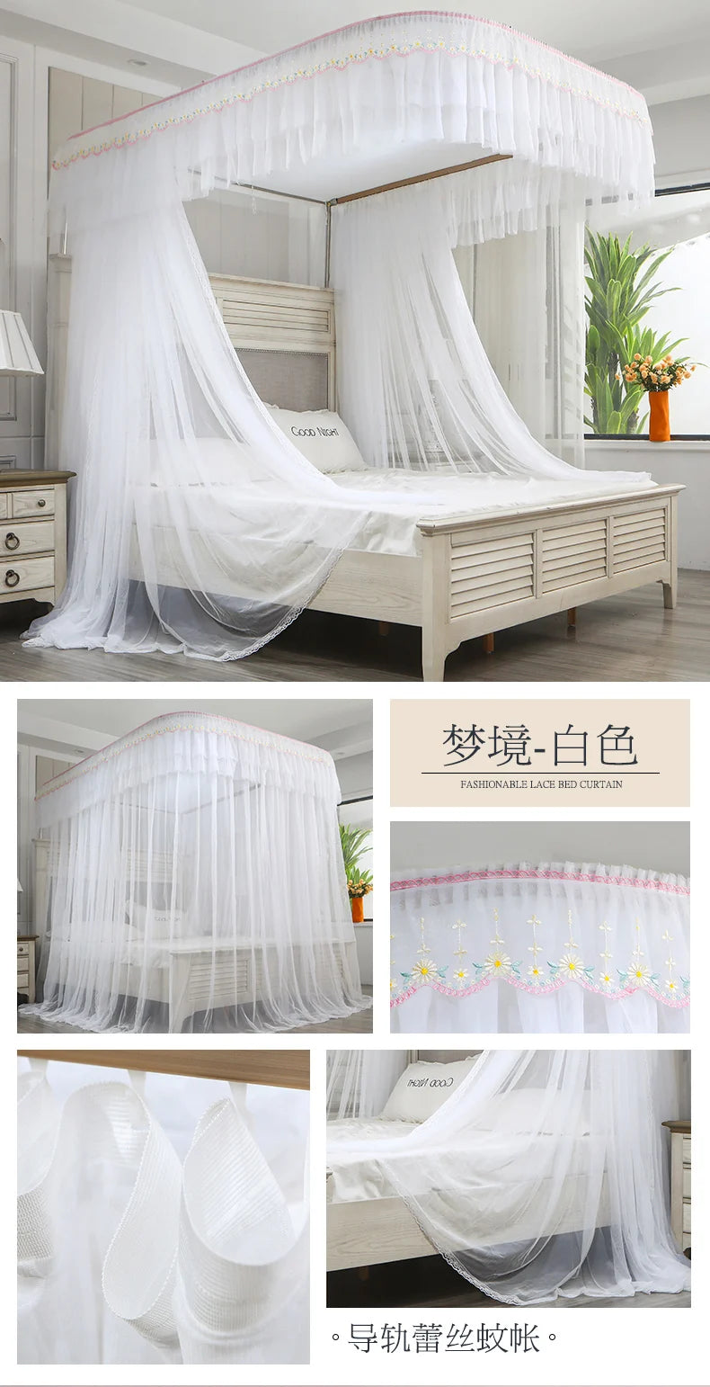 Moustiquaire de lit blanc anti-moustiques pour chambre
