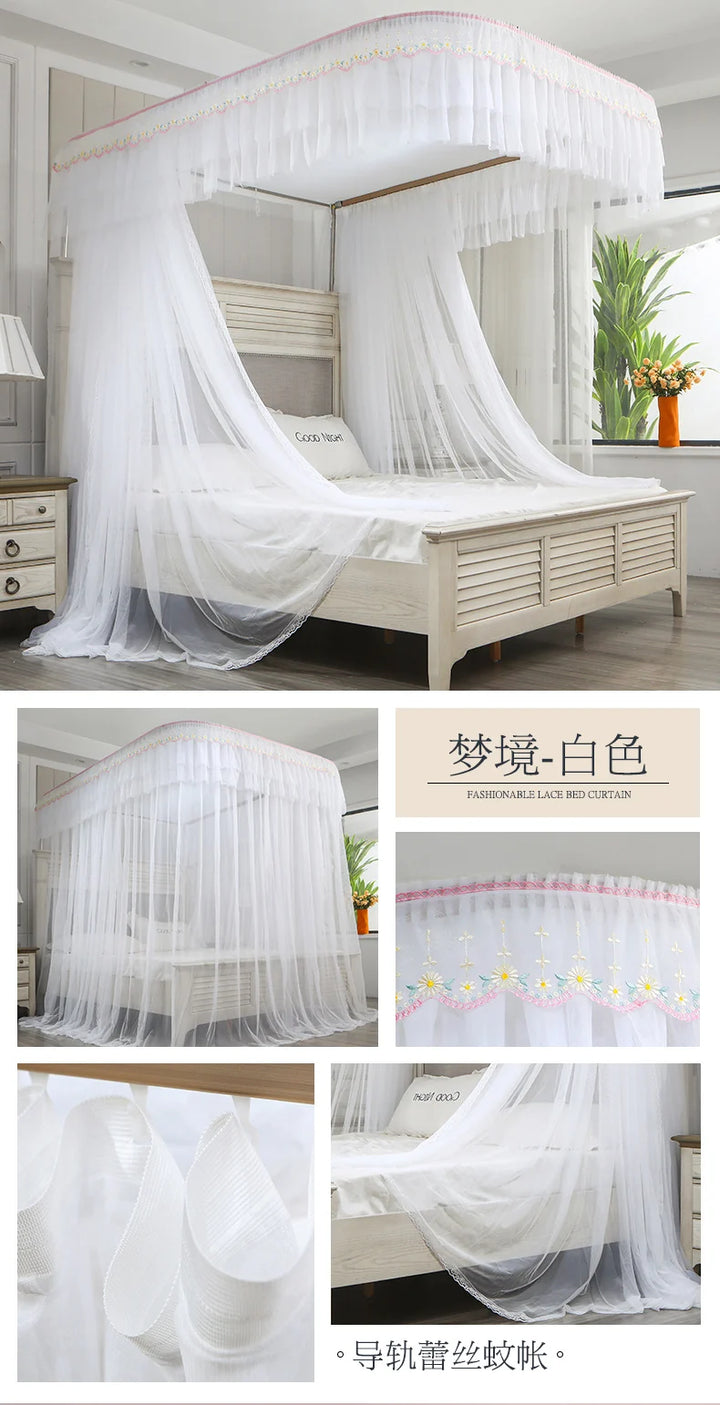 Moustiquaire de lit blanc anti-moustiques pour chambre