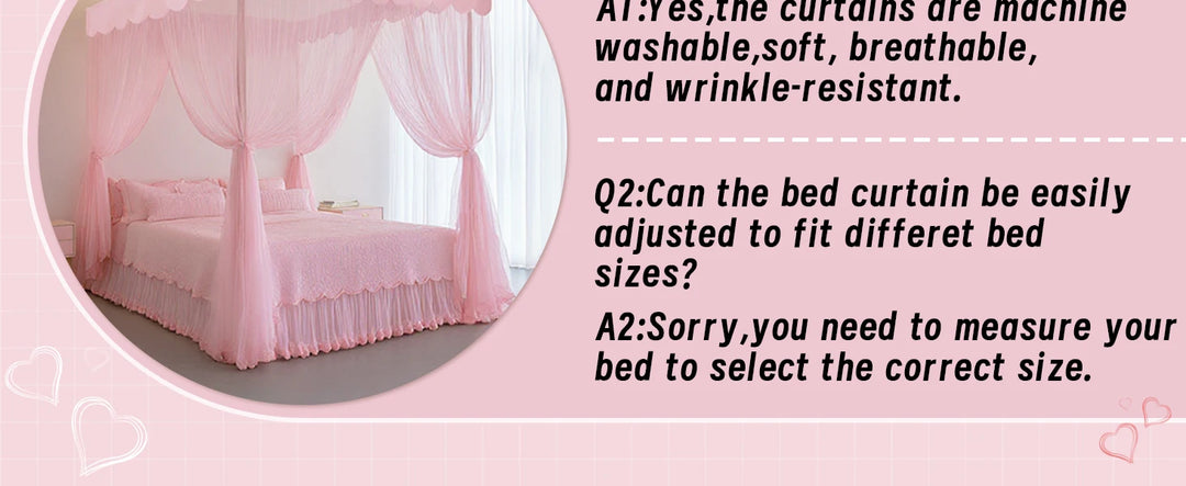 Moustiquaire de lit rose anti-moustiques pour chambre