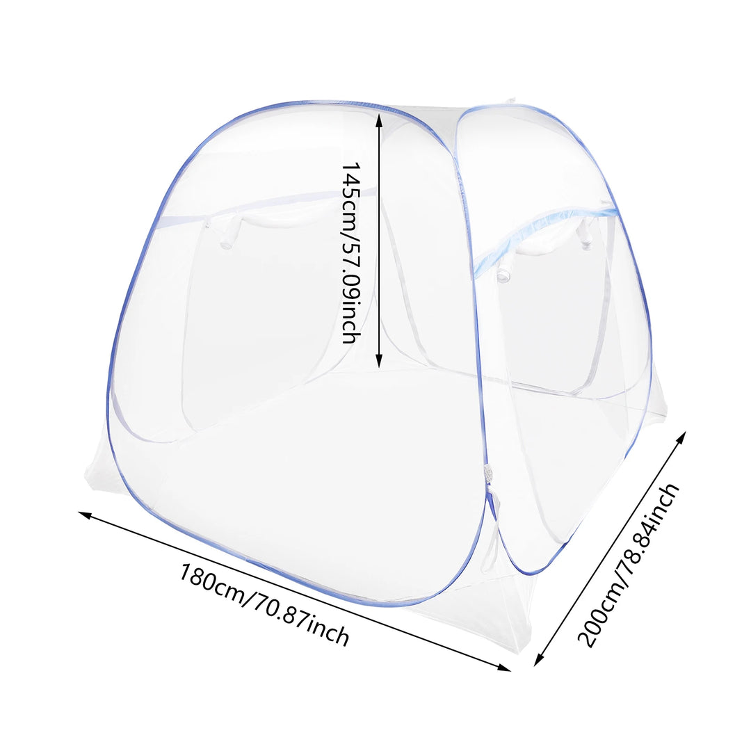 Moustiquaire de lit bleu anti-moustiques pour chambre