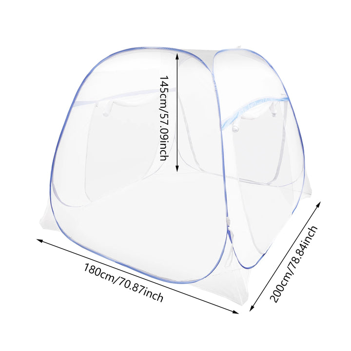 Moustiquaire de lit bleu anti-moustiques pour chambre