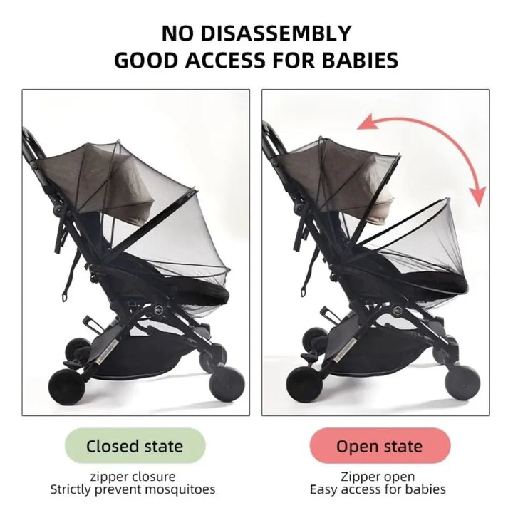 Moustiquaire de poussette noir pour bébé
