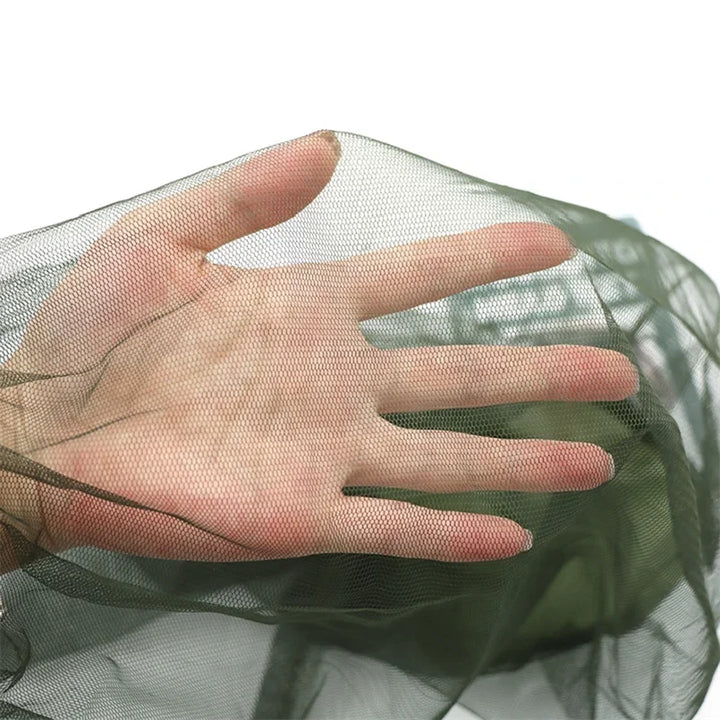 Moustiquaire de tête gris pour pêche et randonnée