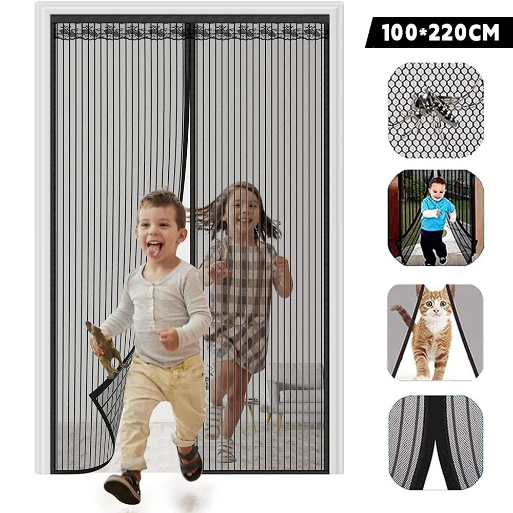 Moustiquaire de porte magnétique anti-insectes