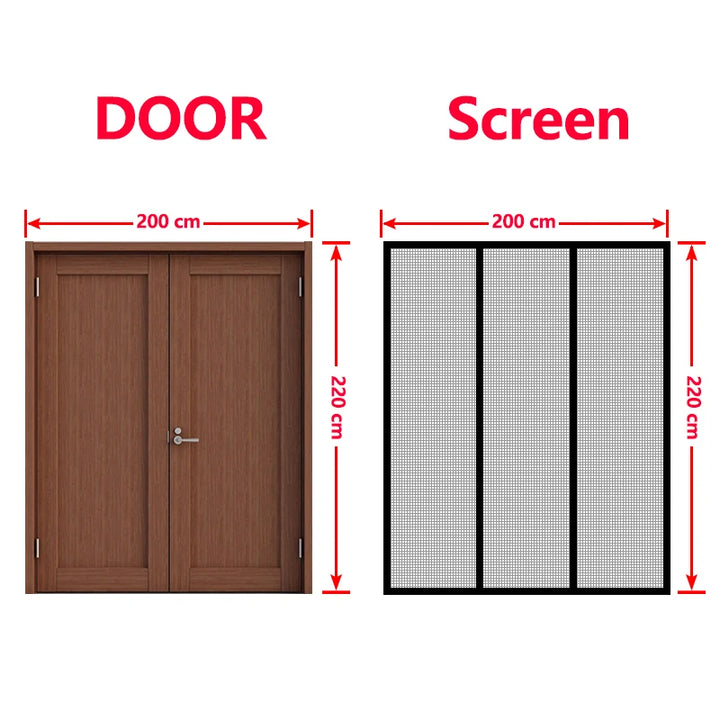 Moustiquaire de porte magnétique anti-insectes