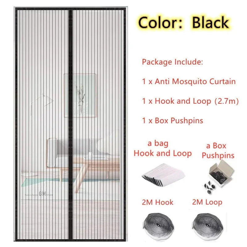 Moustiquaire de porte magnétique anti-insectes