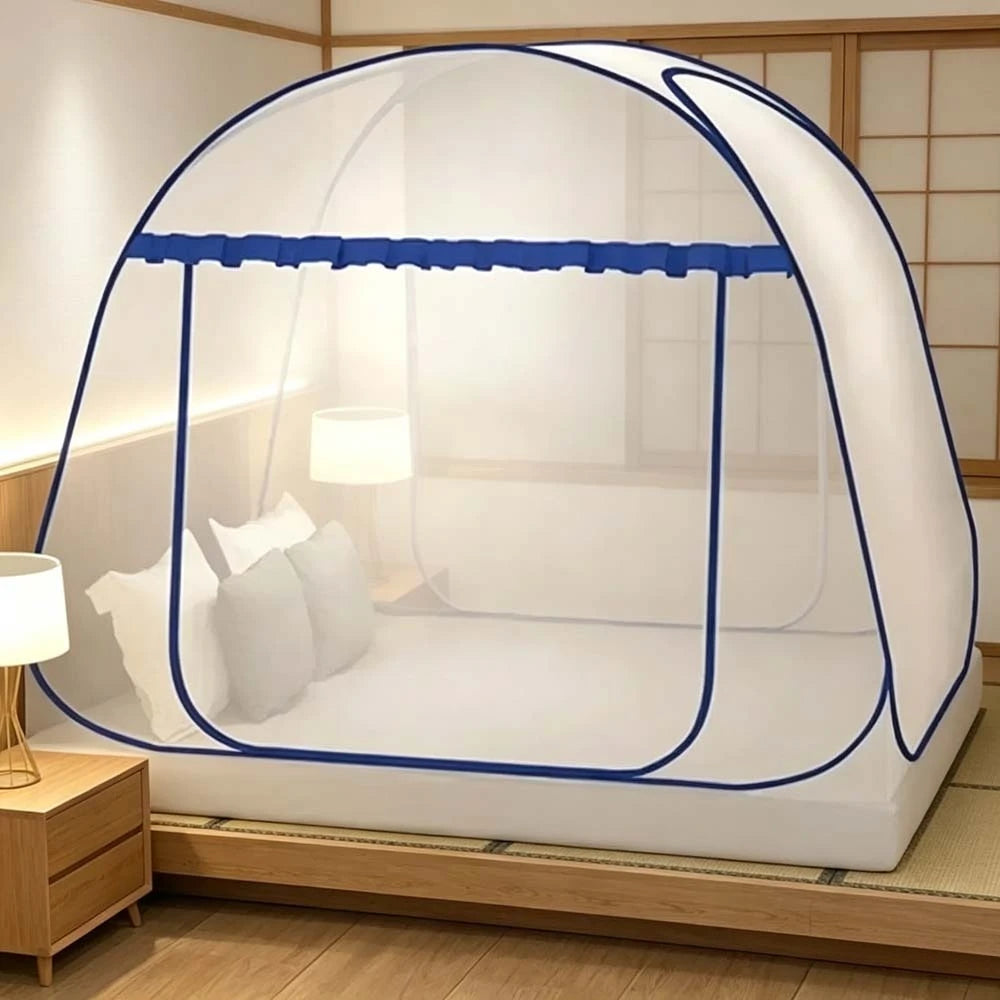 Moustiquaire de lit gris anti-moustiques pour chambre