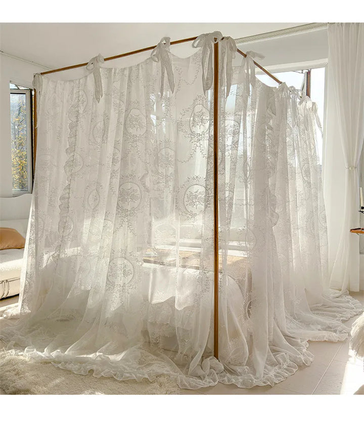 Moustiquaire de lit blanc 3 anti-moustiques pour chambre