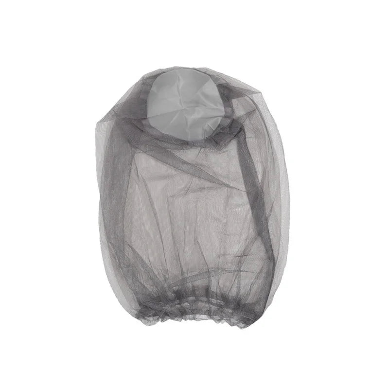 Moustiquaire de tête gris pour pêche et randonnée