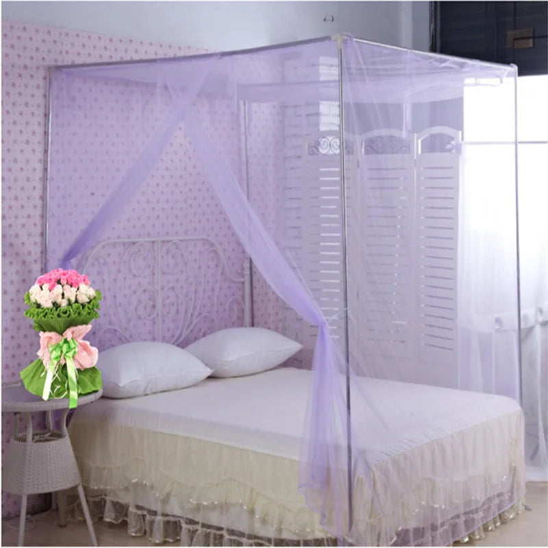 Moustiquaire de lit rose anti-moustiques pour chambre