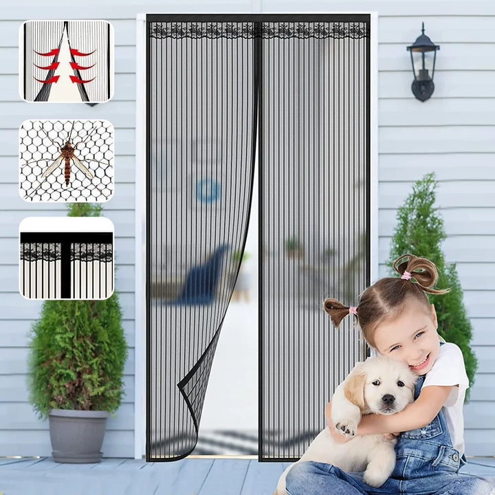 Moustiquaire de porte magnétique anti-insectes