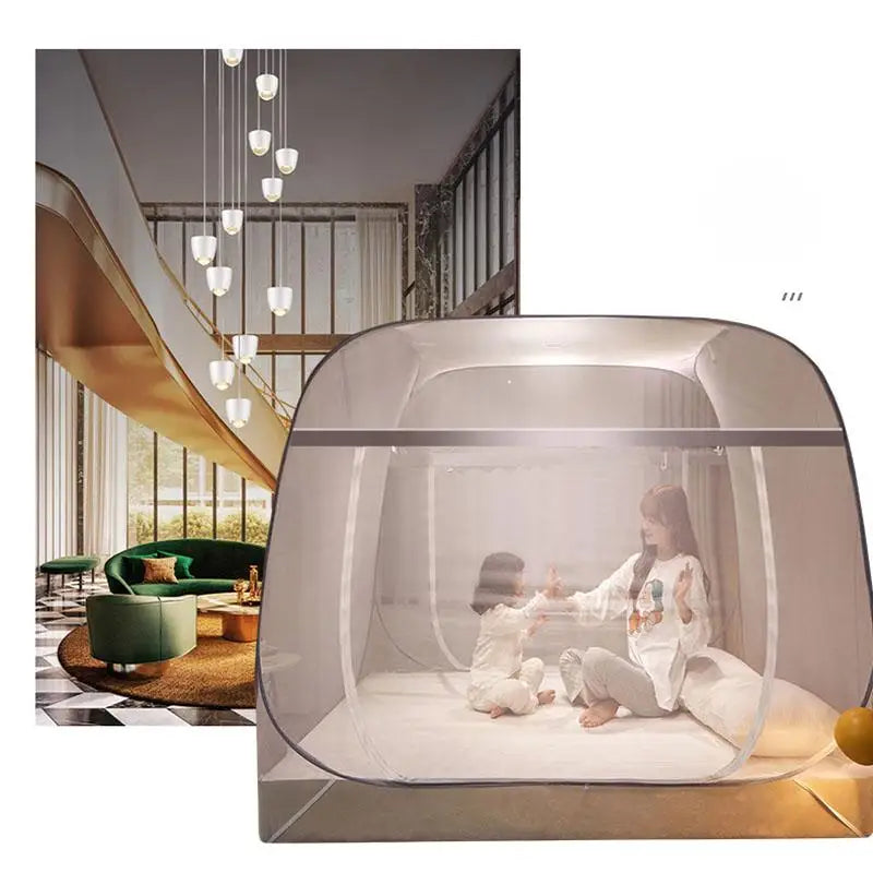 Moustiquaire de lit vert anti-moustiques pour chambre