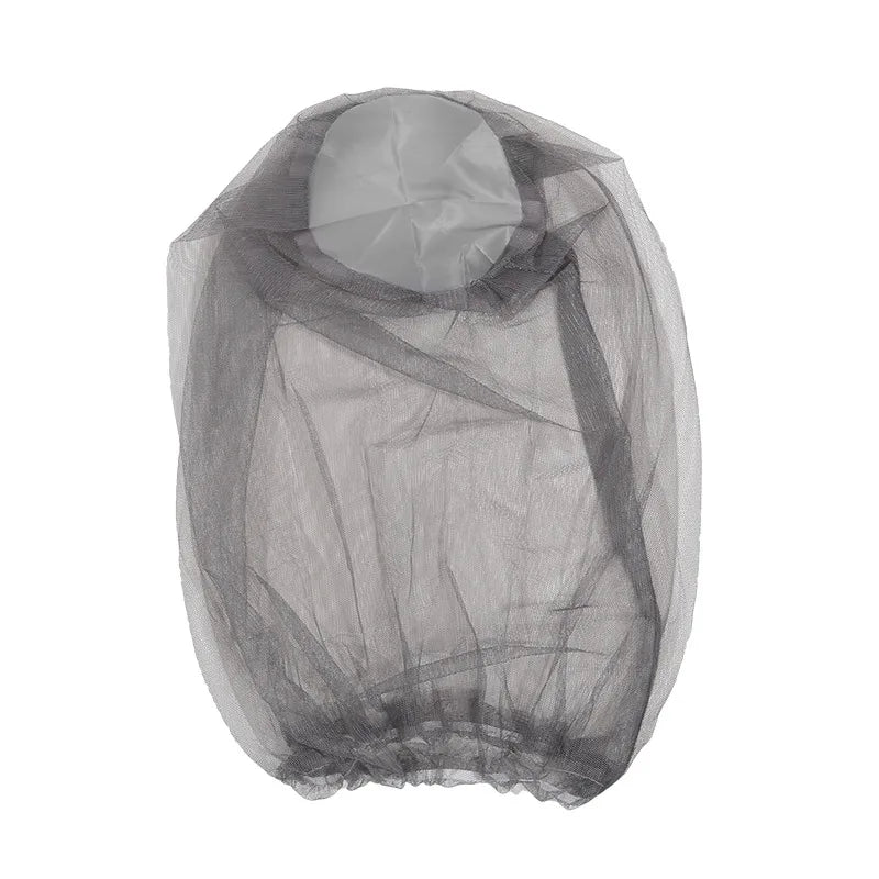 Moustiquaire de tête gris pour pêche et randonnée