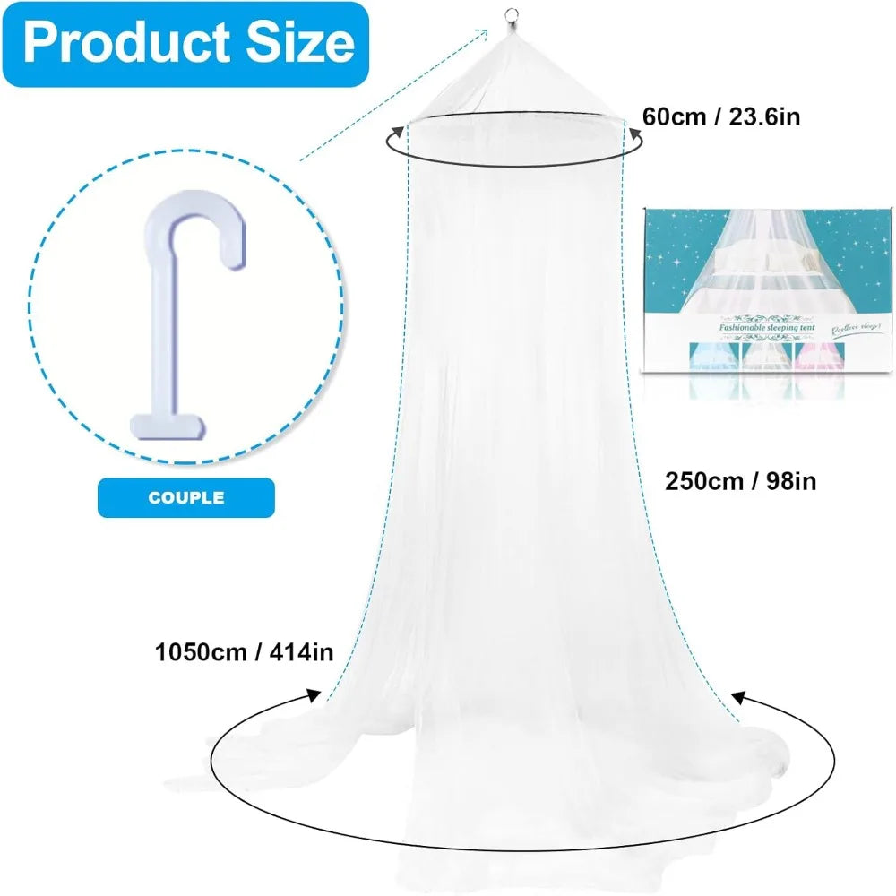 Moustiquaire de lit blanc anti-moustiques pour chambre