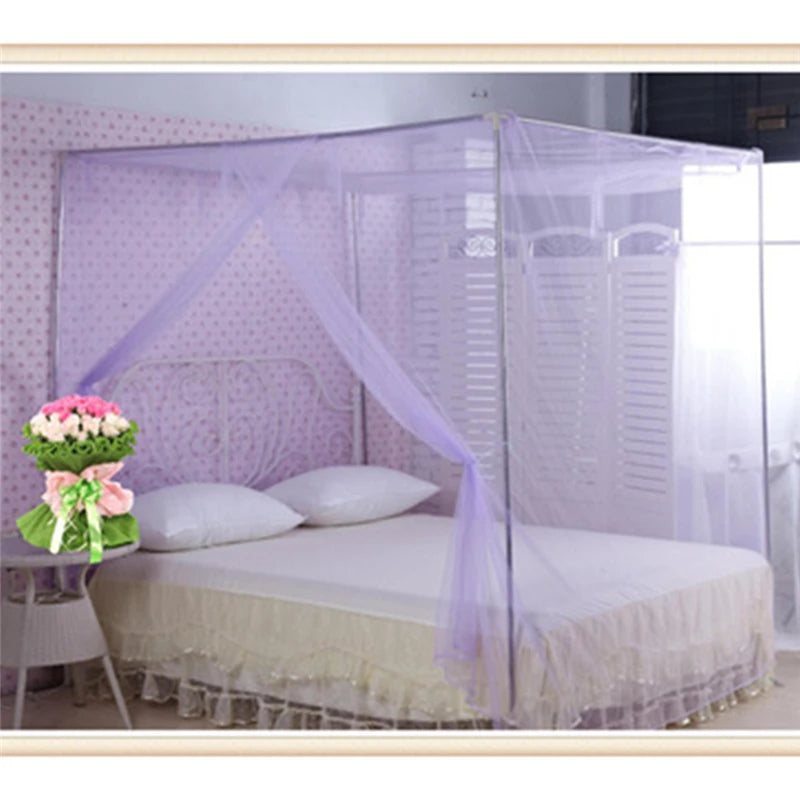 Moustiquaire de lit bleu anti-moustiques pour chambre