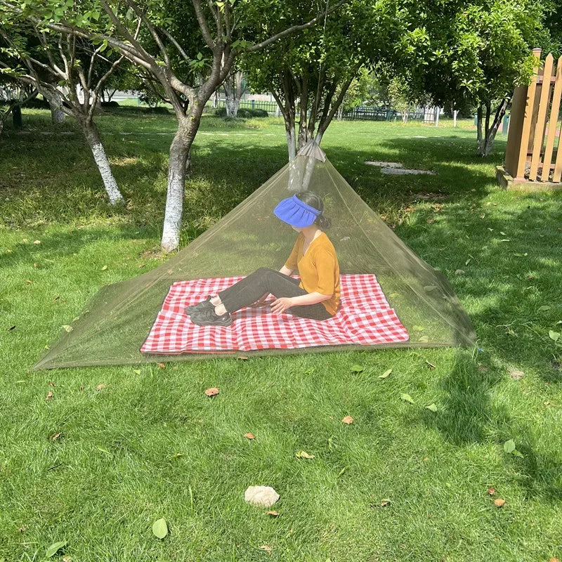 Moustiquaire d'extérieur noir pour camping et jardin