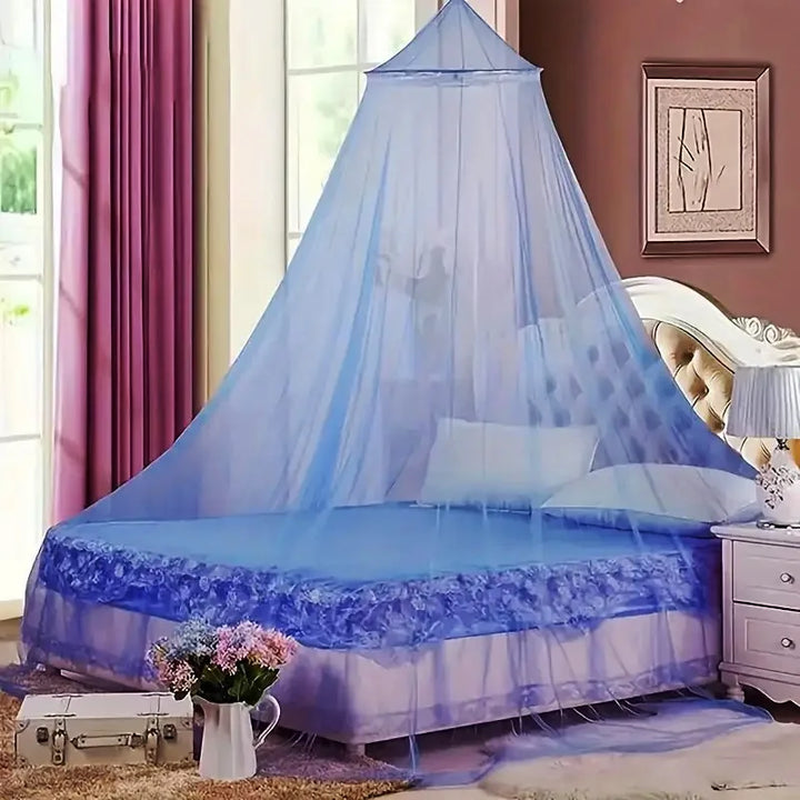 Moustiquaire de lit bleu anti-moustiques pour chambre