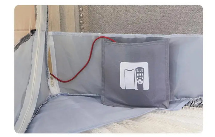 Moustiquaire de lit gris anti-moustiques pour chambre