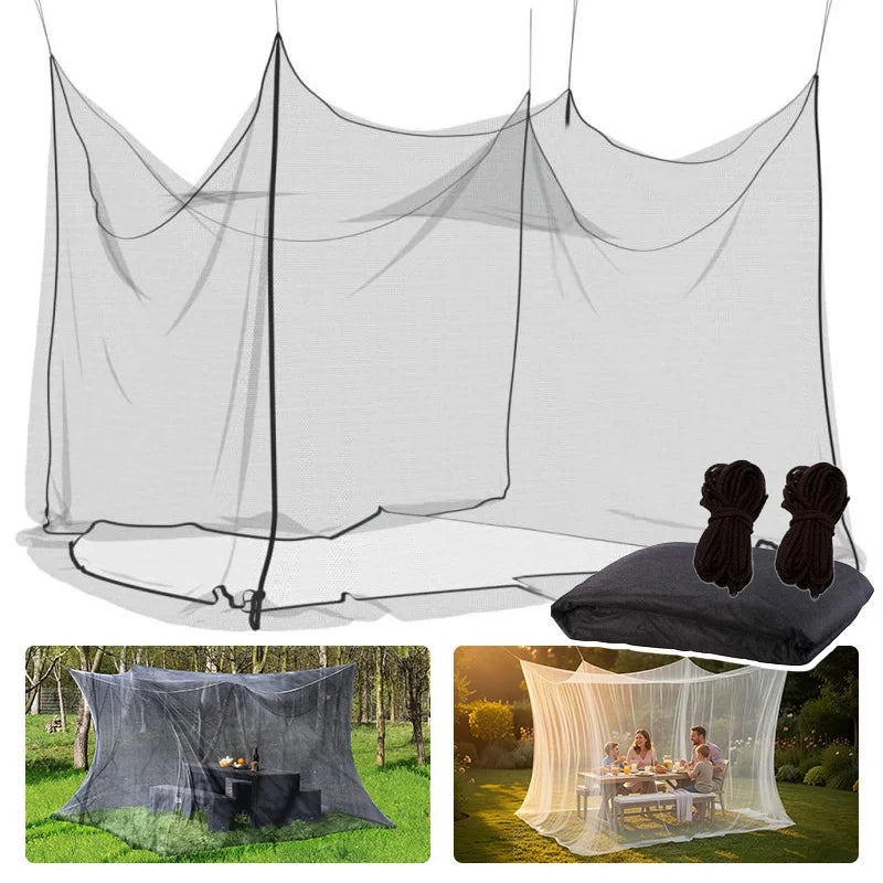 Moustiquaire d'extérieur blanc pour camping et jardin