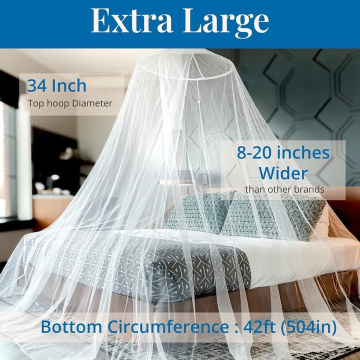 Moustiquaire de lit blanc anti-moustiques pour chambre