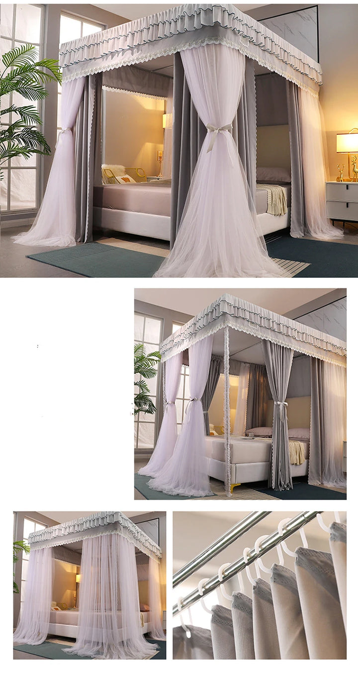 Moustiquaire de lit vert anti-moustiques pour chambre