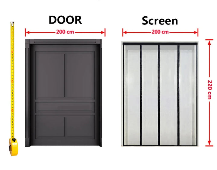 Moustiquaire de porte magnétique anti-insectes