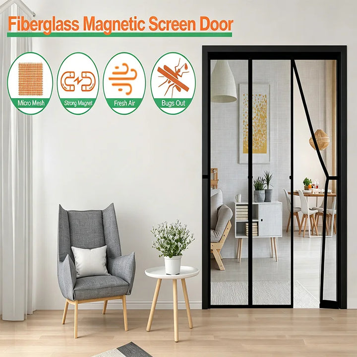 Moustiquaire de porte magnétique anti-insectes
