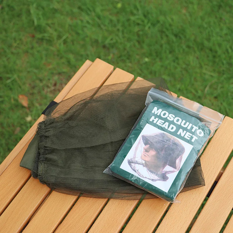 Moustiquaire de tête gris pour pêche et randonnée