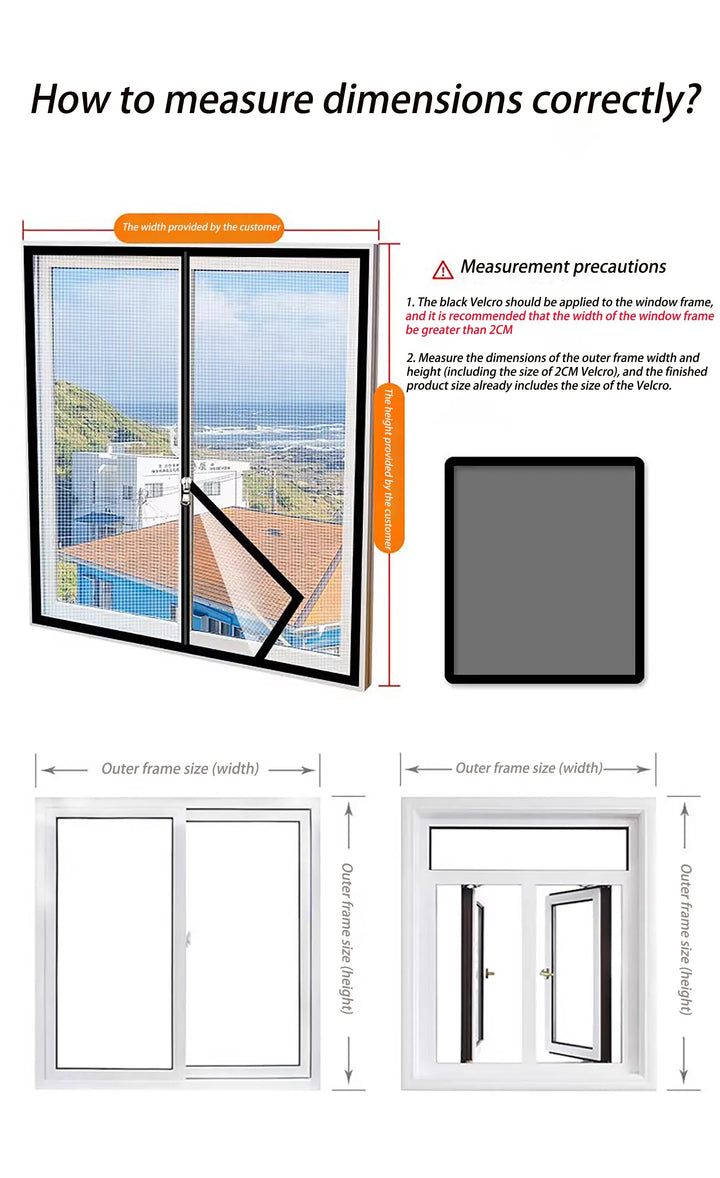 Moustiquaire de fenêtre auto-agrippante anti-moustiques