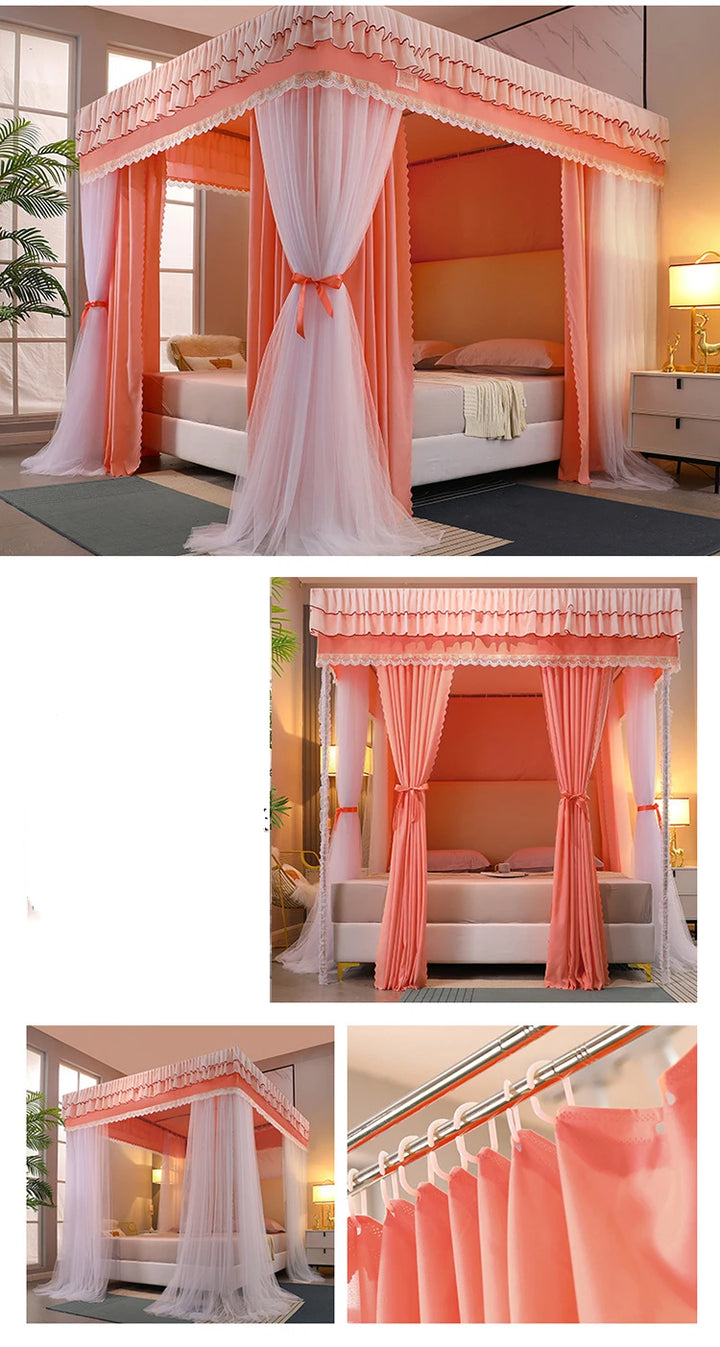 Moustiquaire de lit vert anti-moustiques pour chambre