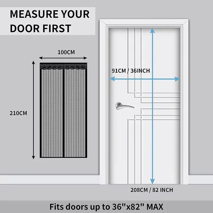 Moustiquaire de porte magnétique anti-insectes