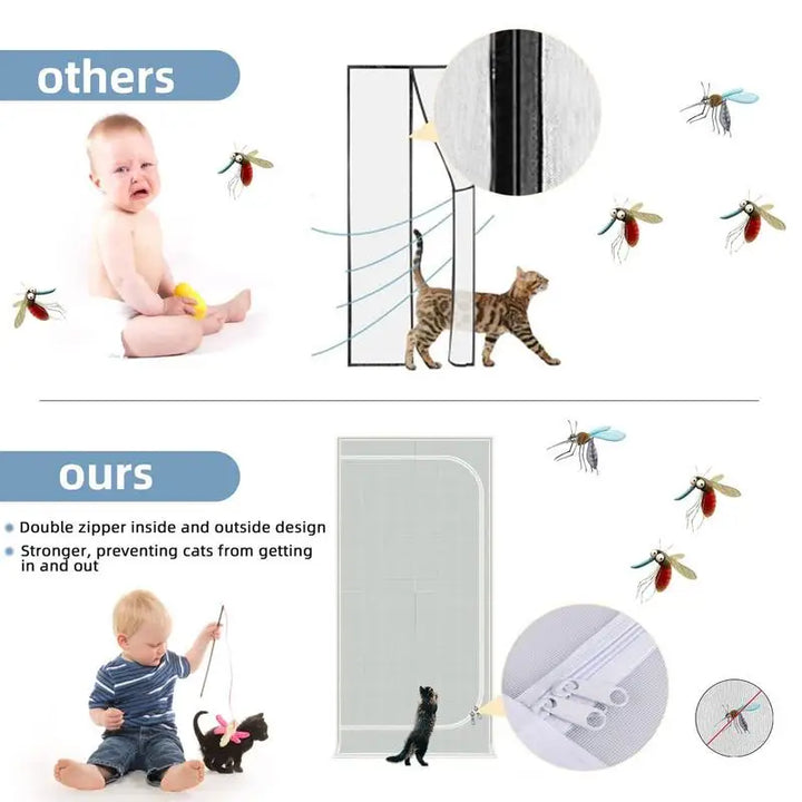 Moustiquaire de porte magnétique anti-insectes