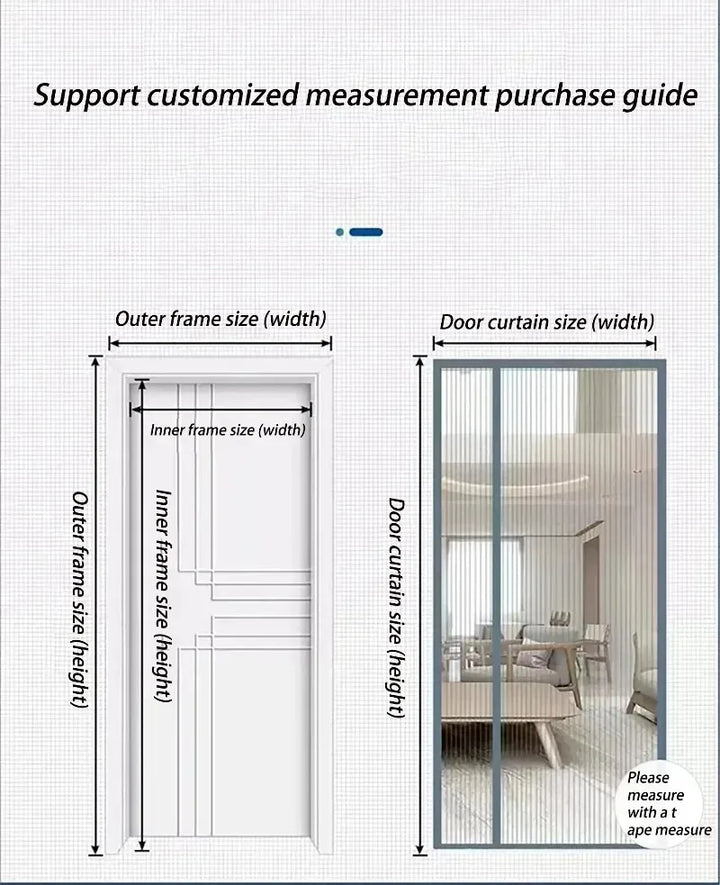 Moustiquaire de porte magnétique anti-insectes