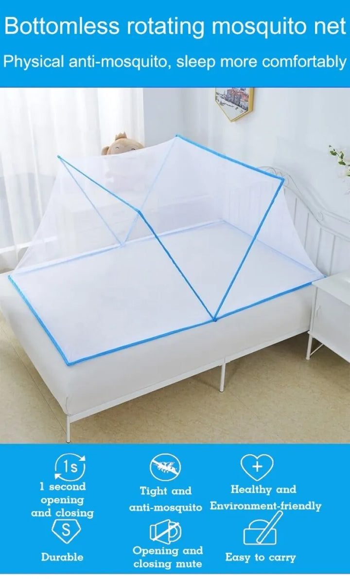Moustiquaire de lit bleu anti-moustiques pour chambre