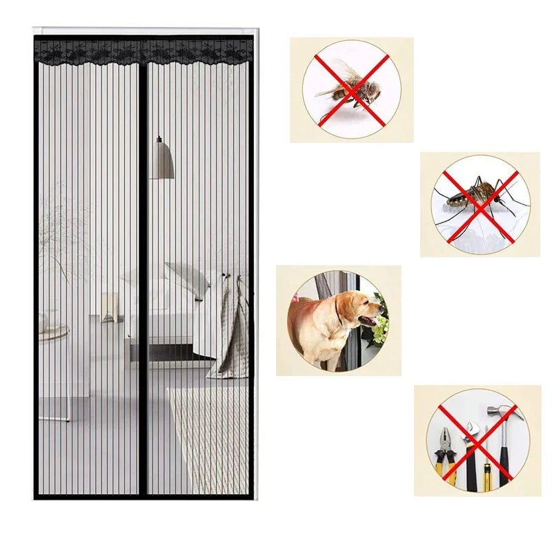 Moustiquaire de porte magnétique anti-insectes