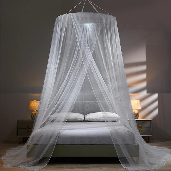 Moustiquaire de lit blanc anti-moustiques pour chambre