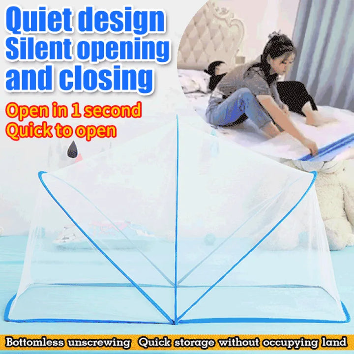Moustiquaire de lit bleu anti-moustiques pour chambre