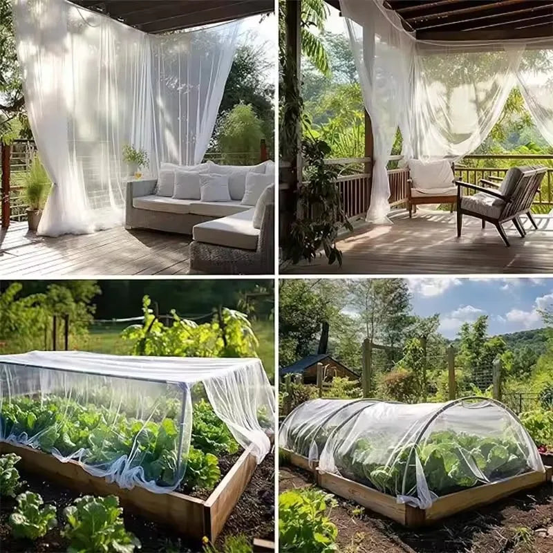 Filet anti-insectes de jardin noir à maille fine
