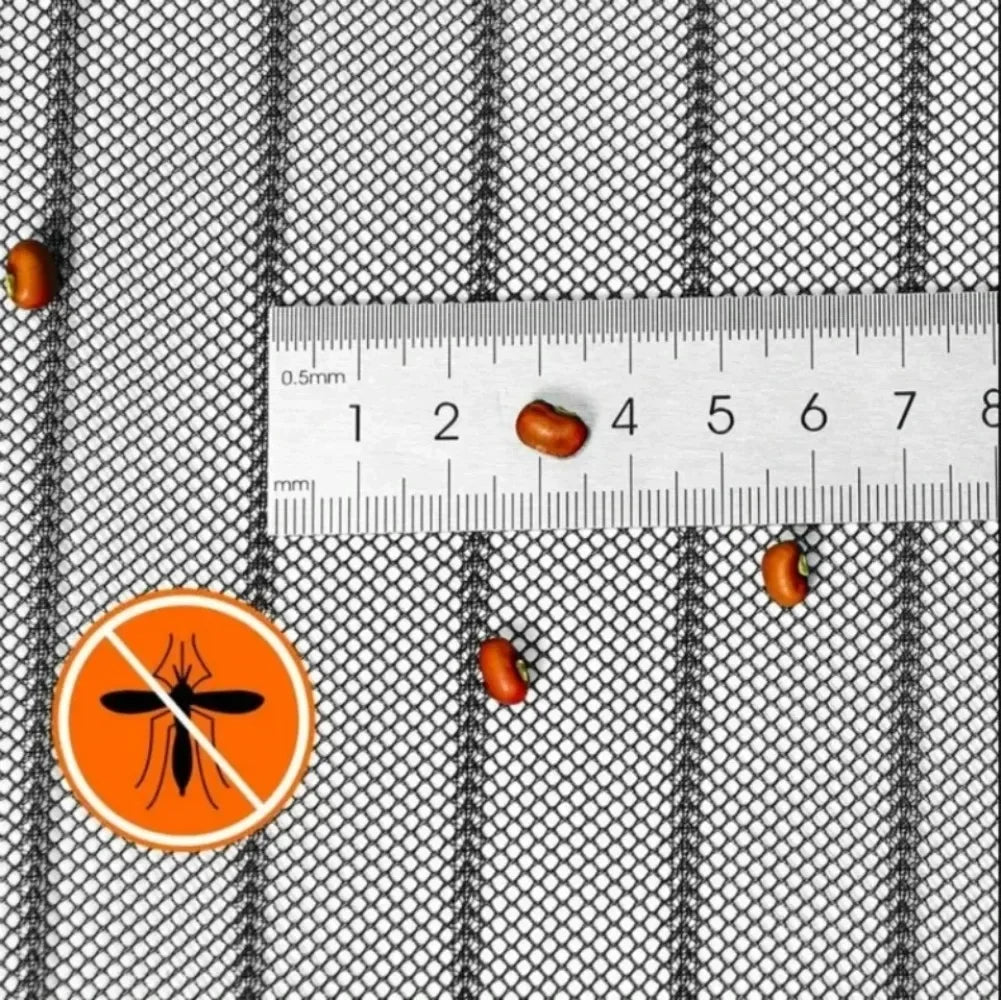 Moustiquaire de porte noir magnétique anti-insectes