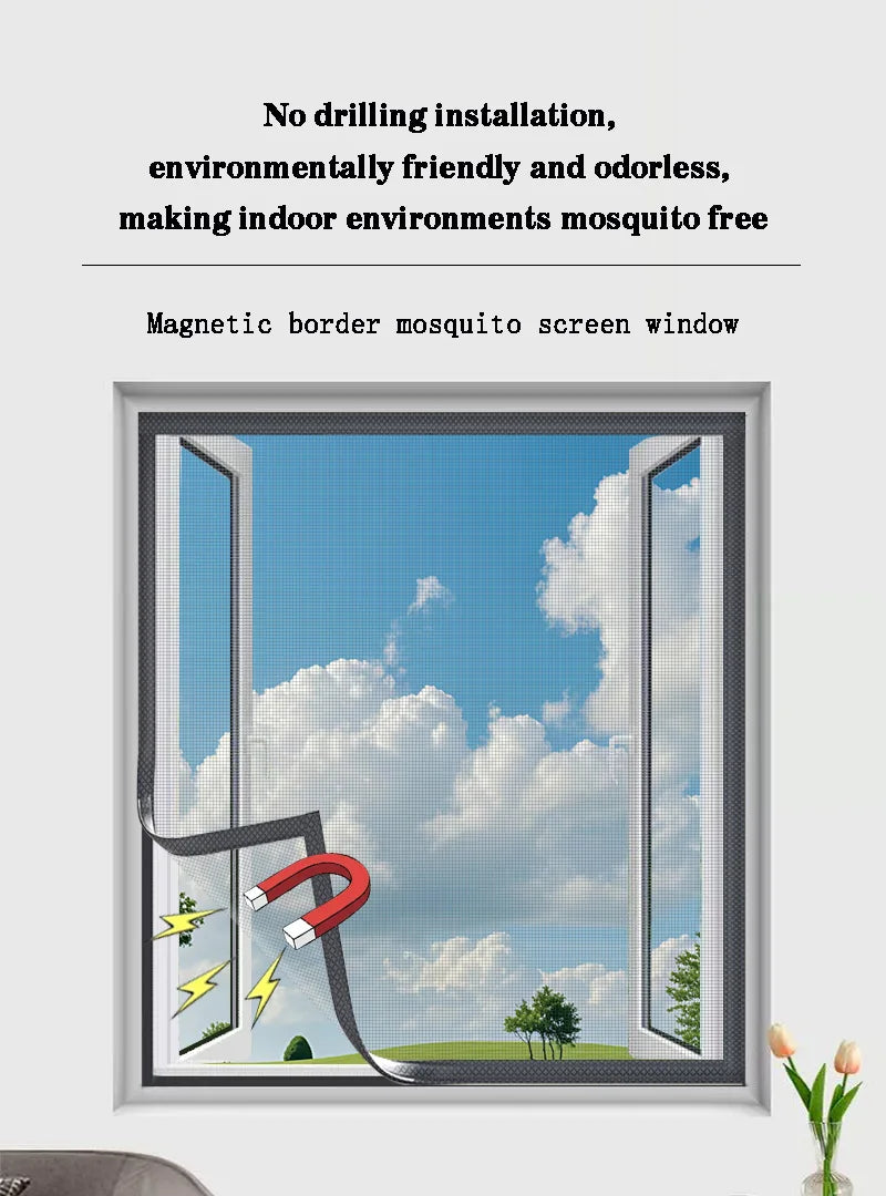 Moustiquaire de fenêtre auto-agrippante anti-moustiques