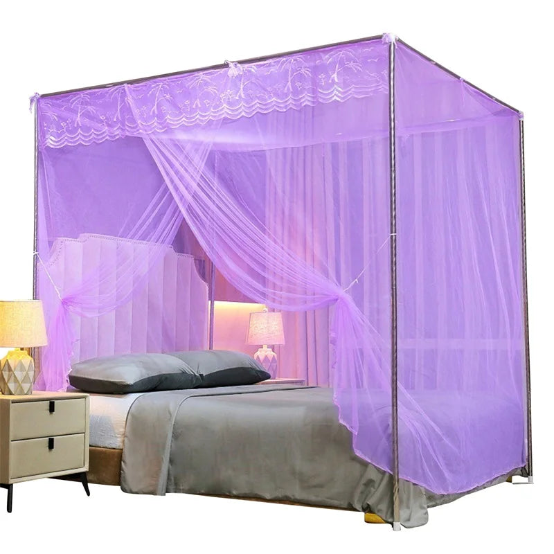 Moustiquaire de lit rose anti-moustiques pour chambre